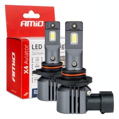 ΛΑΜΠΕΣ LED HB3 12V 44W 6.500K 3.936lm LED X4 SERIES AVIATOR PLUG & PLAY AMIO -  2 ΤΕΜ.