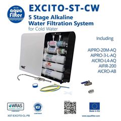 Σύστημα Κάτω Πάγκου 5 Σταδίων Excito-ST-CW Alkaline της Aqua Filter