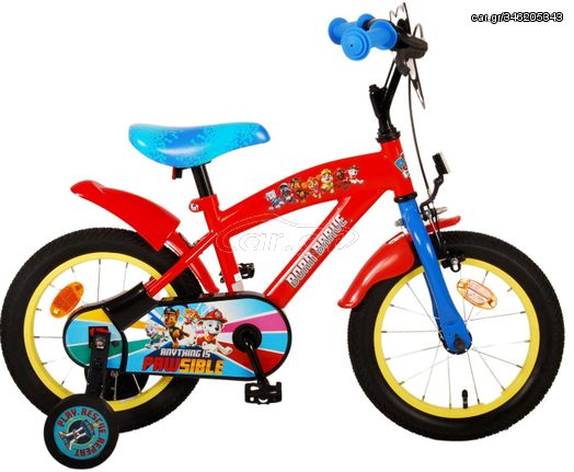 Paw Patrol 14 Inch 25 cm Boys Coaster Brake Red/Blue