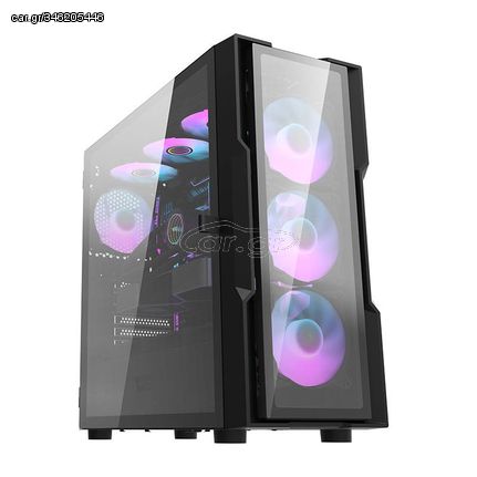 Darkflash DK431 Glass Computer Case + 4 fans (black)