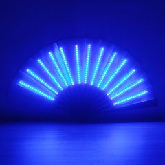 00021 LED Prom Lighting Folding Fan Bar Colorful Atmosphere Group Props, Color: Blue