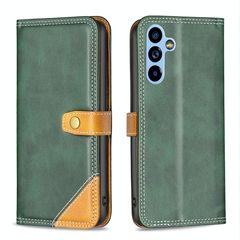 For Samsung Galaxy A54 5G Color Matching Double Sewing Thread Leather Phone Case(Green)