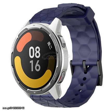 For Xiaomi MI Watch Color 2 22mm Football Pattern Solid Color Silicone Watch Band(Navy Blue)