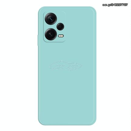 For Xiaomi Redmi Note 12 Pro+ China Imitation Liquid Silicone Straight Edge Phone Case(Sky Blue)