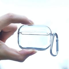 For AirPods Pro Transparent PC Hard Earphone Protective Case with Hook