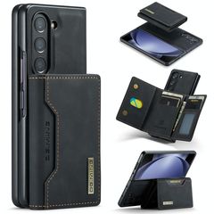 For Samsung Galaxy Z Fold5 DG.MING M2 Series 3-Fold Multi Card Bag + Magnetic Phone Case(Black)