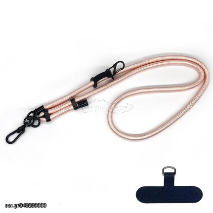 10mm Thick Rope Mobile Phone Anti-Lost Adjustable Lanyard Spacer(Pink Gold)