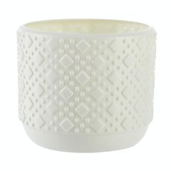 Simple PE Vase Wet And Dry Flower Arrangement Container Imitation Glaze Decorative Wrestling Resistant Flower Pot(Milk White)