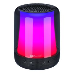 Zealot S66 Portable RGB Light Wireless Bluetooth Speaker Outdoor Subwoofer(Black)