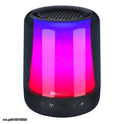 Zealot S66 Portable RGB Light Wireless Bluetooth Speaker Outdoor Subwoofer(Black)