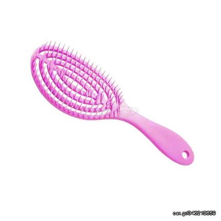 D&H; Flexible Hair Brush Easy Detangling Βούρτσα Μαλλιών για Εύκολο Ξεμπέρδεμα 23cm Μωβ Ροζ