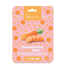 IDC Go Vegan Face Mask Carrot 23gr - Μάσκα Πανί κατά της λιπαρότητας