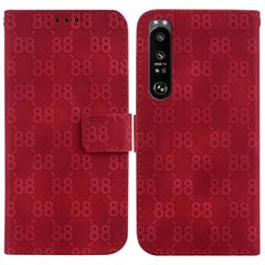 For Sony Xperia 1 III Double 8-shaped Embossed Leather Phone Case(Red)