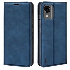 For Nokia C110 Retro-skin Magnetic Suction Leather Phone Case(Dark Blue)