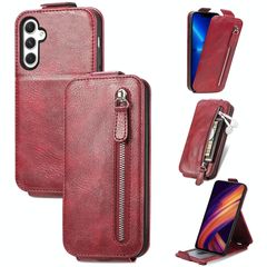 For Samsung Galaxy A25 5G Zipper Wallet Vertical Flip Leather Phone Case(Red)