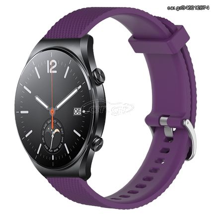 For Xiaomi Mi Watch S1 22mm Diamond Textured Silicone Watch Band(Purple)