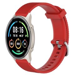 For Xiaomi Mi Watch Sport 22mm Diamond Textured Silicone Watch Band(Red)