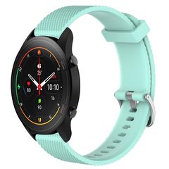 For Xiaomi Mi Watch S1 Pro 22mm Diamond Textured Silicone Watch Band(Teal)