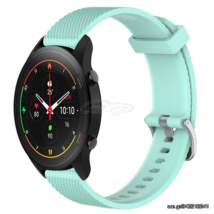 For Xiaomi Mi Watch S1 Pro 22mm Diamond Textured Silicone Watch Band(Teal)