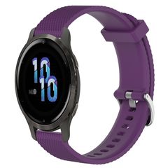 For Garmin Venu 2S 18mm Diamond Textured Silicone Watch Band(Purple)