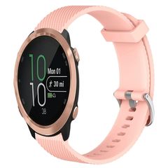 For Garmin Forerunner 645 Music 20mm Diamond Textured Silicone Watch Band(Pink)