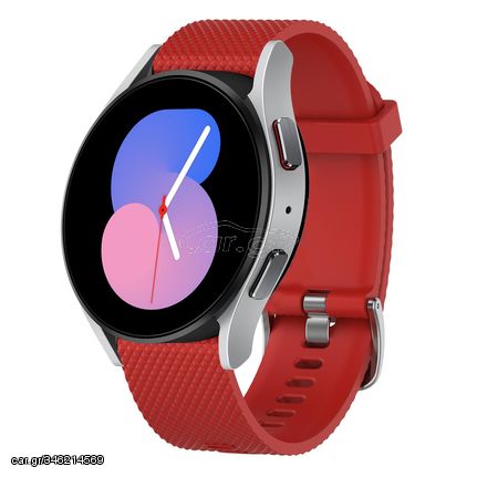 For Samsung Galaxy Watch 5 40mm 20mm Diamond Textured Silicone Watch Band(Red)