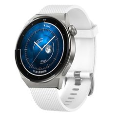 For Huawei Watch 4 Pro 22mm Diamond Textured Silicone Watch Band(White)