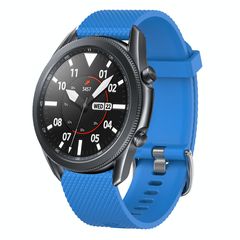 For Samsung Galaxy Watch3 45mm 22mm Diamond Textured Silicone Watch Band(Sky Blue)