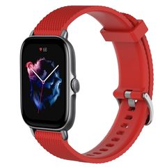 For Amazfit GTS 3 20mm Diamond Textured Silicone Watch Band(Red)