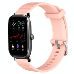 For Amazfit GTS 2 Mini 20mm Diamond Textured Silicone Watch Band(Pink)