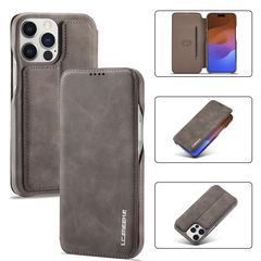 LC.IMEEKE Hon Ancient Series Flip Leather Phone Case For iPhone 15 Pro(Brown)