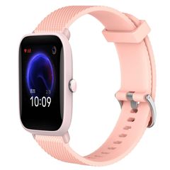 For Amazfit Pop Pro 20mm Diamond Textured Silicone Watch Band(Pink)