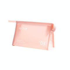 Portable Waterproof PVC Toiletry Bag Cosmetic Storage Bag Travel Clutch(Pink)