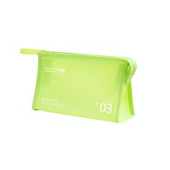 Portable Waterproof PVC Toiletry Bag Cosmetic Storage Bag Travel Clutch(Light Green)