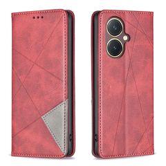 For vivo Y27 4G Prismatic Invisible Magnetic Leather Phone Case(Red)