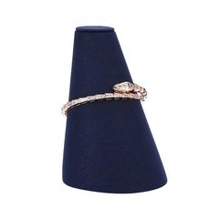 8x8x11.5cm Tapered Bracelet Display Stand Jewelry Display Props Blue Microfiber Window Necklace Earring Ring Stand