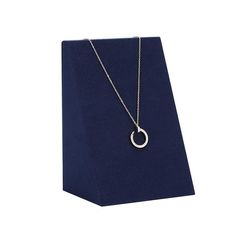 10x7.5x14cm Vertical Necklace Holder Jewelry Display Props Blue Microfiber Window Necklace Earring Ring Stand