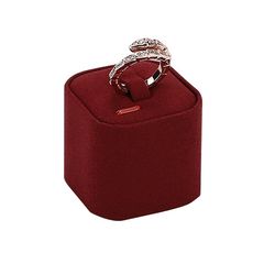 4.5x4.5x4cm Rectangular Ring Holder Jewelry Display Rack Microfiber Jewelry Counter Display Props