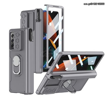 For Samsung Galaxy Z Fold2 GKK Integrated Folding Armored Shell PC Phone Case with Pen Box(Grey)