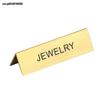 8x2.3x2cm Metal Nameplate Jewelry Display Stand Necklace Earrings Display Counter Props