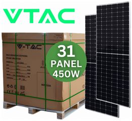 V-TAC SOLAR PANEL ΠΑΛΕΤΑ 31 ΤΕΜΑΧΙΩΝ 450W 36V MONO HALF 1903*1134*35MM 1186031