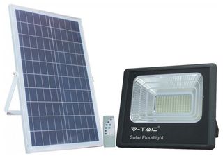 V-TAC LED Ηλιακός Προβολέας 200W 4200lm Μαύρος 120° 6000K Ψυχρό Λευκό 25000mAh 94027