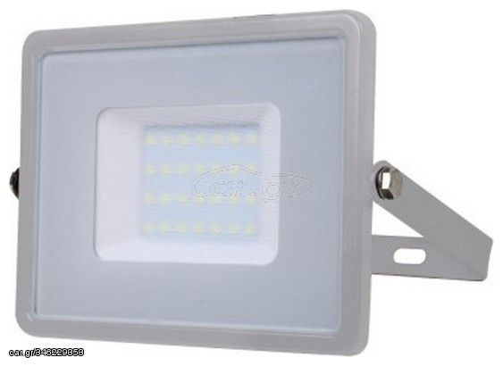 V-TAC LED Προβολέας SAMSUNG CHIP SMD 30W Σώμα Γκρι Ψυχρό Λευκό  Α++ 5 Χρόνια Εγγύηση