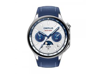 OnePlus Watch 2 Stainless Steel 47mm Αδιάβροχο με Παλμογράφο (Nordic Blue Edition)