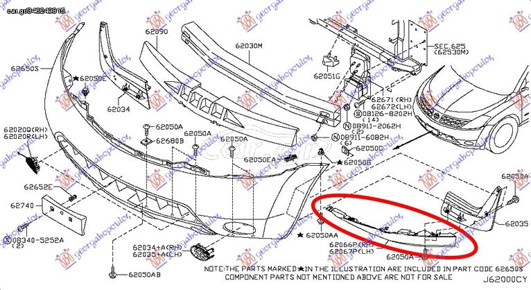 ΣΠΟΙΛΕΡ ΠΡΟΦΥΛΑΚΤΗΡΑ ΕΜΠΡΟΣ -2006 - NISSAN MURANO,2003-2014 035704802