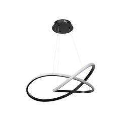 InLight Κρεμαστό φωτιστικό LED 48W 3CCT by switch on base σε μαύρο χρώμα D:60cm 6081-BL