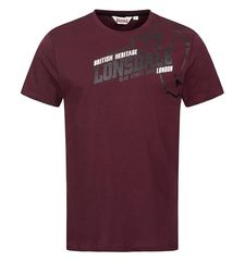 Μπλουζάκι Lonsdale ανδρικό T-Shirt Walkley - Vintage Oxblood