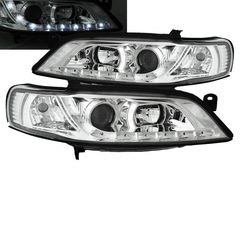 Μπροστινά Φανάρια Set Για Opel Vectra B 99-02 DRL Χρωμίου H1/H1 JunYan