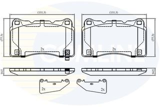 ΣΕΤ ΔΙΣΚΟΦΡΕΝΑ ΕΜΠΡ. HONDA-MITSUBISHI-SUBARU-TESLA COMLINE CBP32859