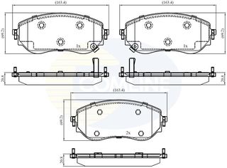 ΣΕΤ ΔΙΣΚΟΦΡΕΝΑ EMΠΡ. MERCEDES COMLINE CBP32457